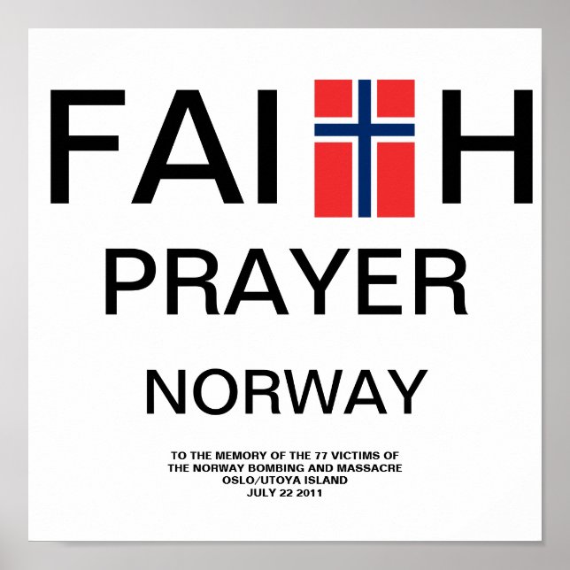 FAITH PRAYER NORWAY POSTER (Front)