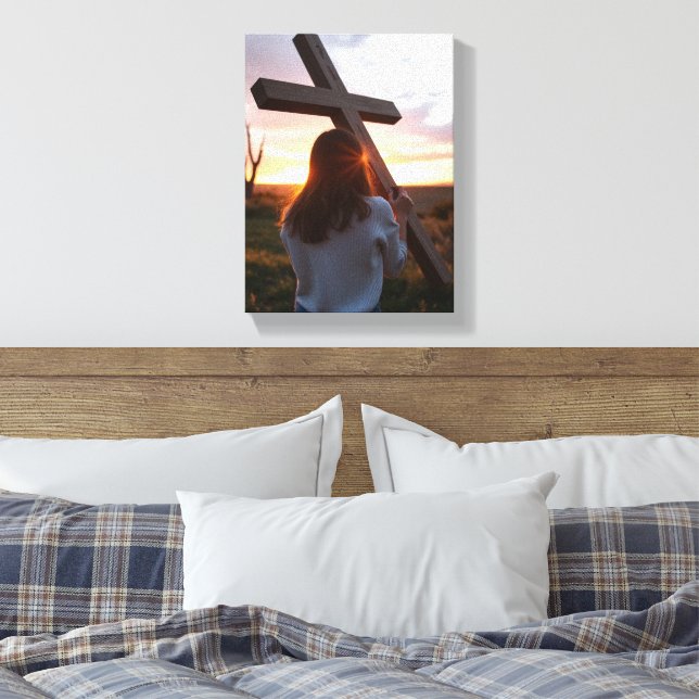 Faith- Premium Wrapped Canvas (Gloss) Print (Insitu(Bedroom))