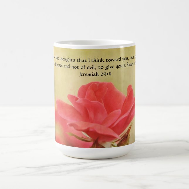 Faith Pretty Rose and Bible Verse Mug (Center)