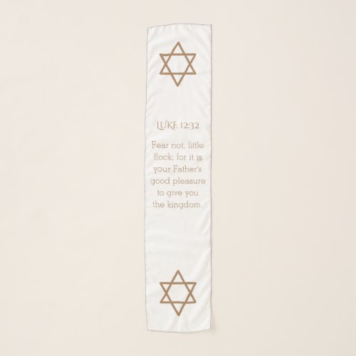 Faith Prosperity Star of David Scripture Scarf