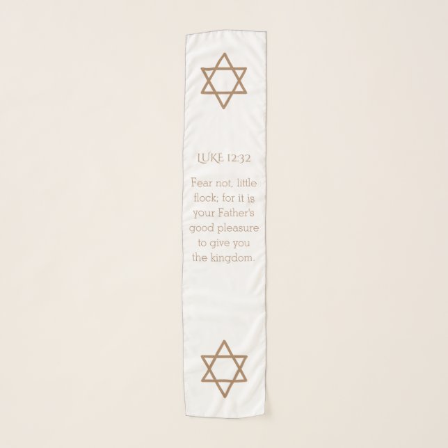 Faith Prosperity Star of David Scripture Scarf (Front)