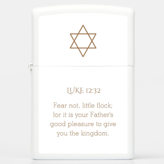 Faith Prosperity Star of David Scripture Zippo Lighter (Front)