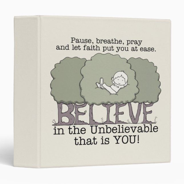 Faith Put You at Ease 3 Ring Binder (Front/Spine)
