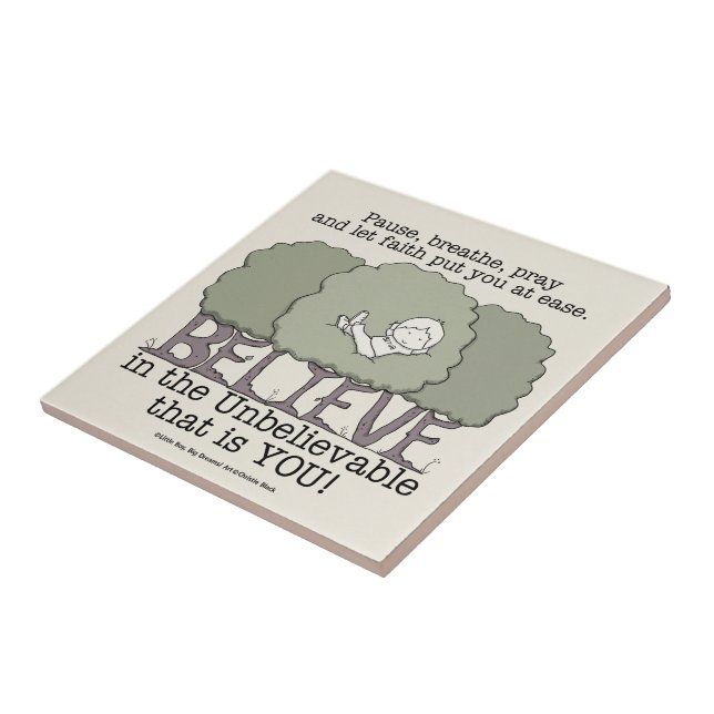 Faith Put You at Ease Ceramic Tile (Side)