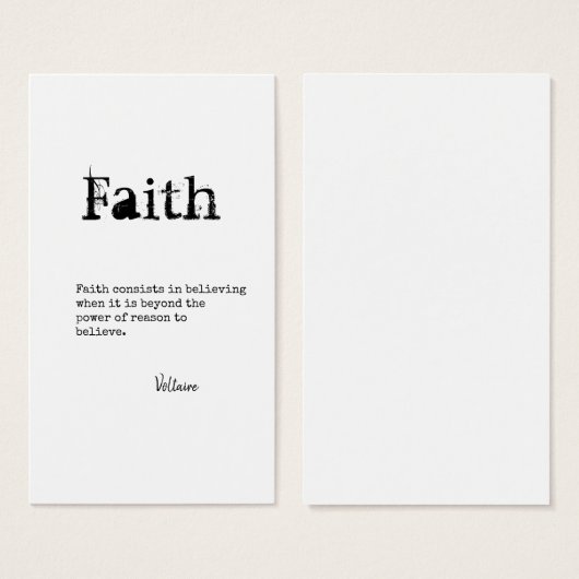 FAITH QUOTE Gifts Typewriter Font Customizable (Front & Back)