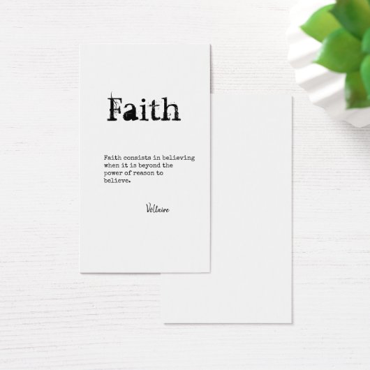 FAITH QUOTE Gifts Typewriter Font Customizable (Desk)