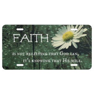 Faith Quote License Plate