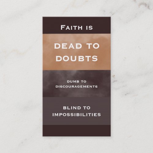 Faith Quote Simple Business Card