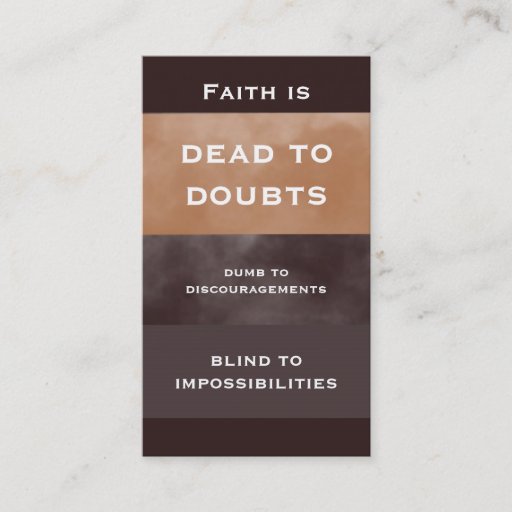 Customizable Faith Quote Simple Business Card