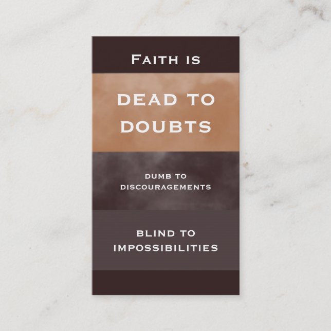 Faith Quote Simple Business Card (Front)