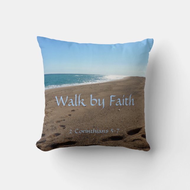 Faith Quote Throw Pillow (Front)