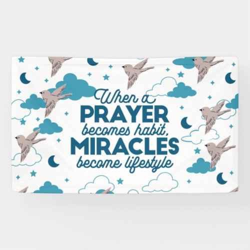 Faith quotes and Bird Pattern Banner