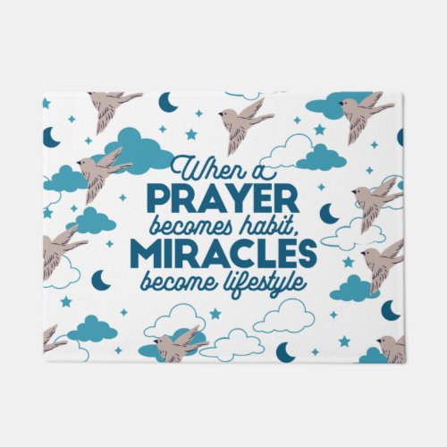 Faith quotes and Bird Pattern Doormat