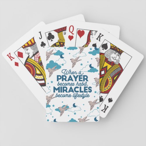 Faith quotes and Bird Pattern Playing Cards