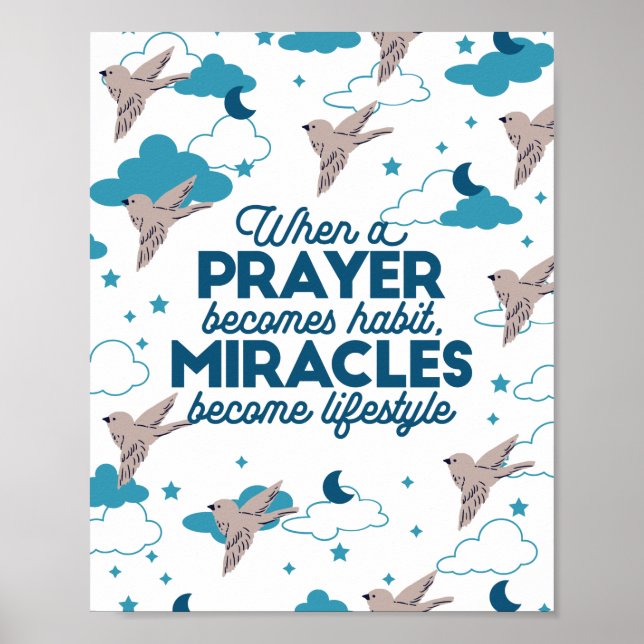 Faith quotes and Bird Pattern Poster (Front)