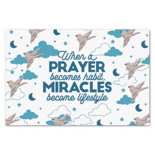 Faith quotes and Bird Pattern Tissue Paper