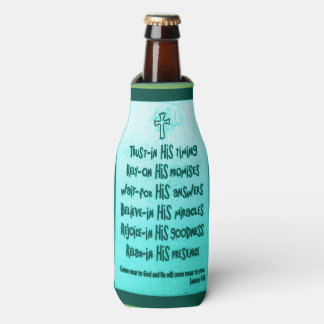 Faith quotes bottle wrap bottle cooler