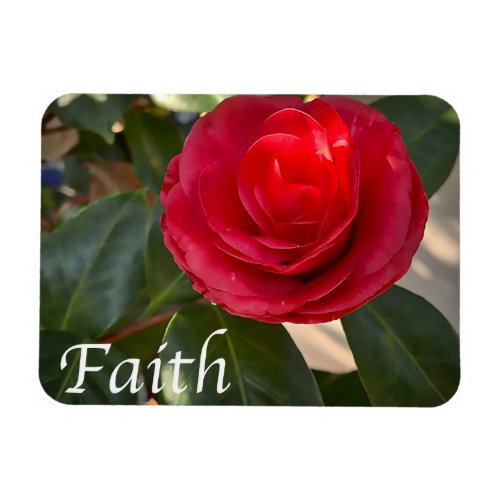 Faith _ Red Camellia Bloom Magnet