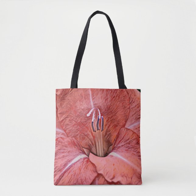Faith Red Flower Art Tote Bag (Front)