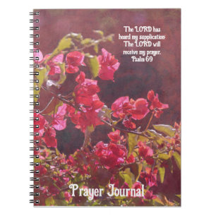 Faith Red Flowers Art Prayer Journal