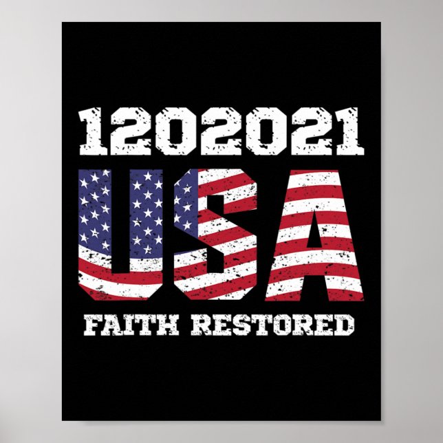 Faith Restored Joe Biden Kamala Harris Inauguratio Poster (Front)
