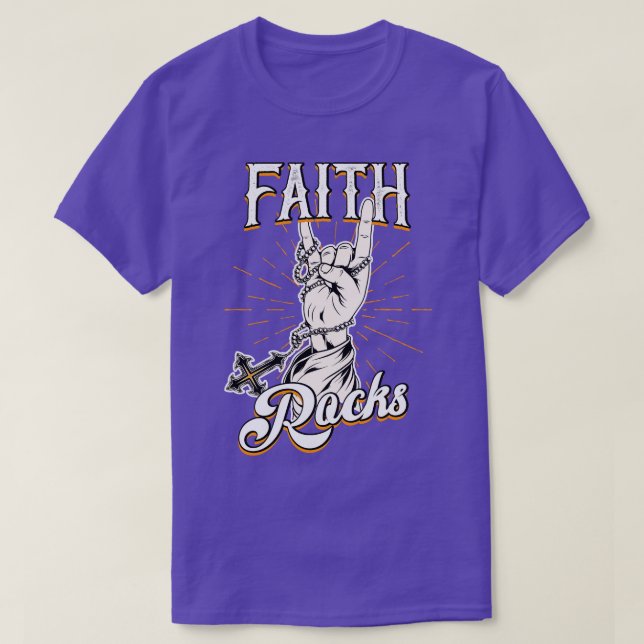 Faith Rocks T-Shirt (Design Front)