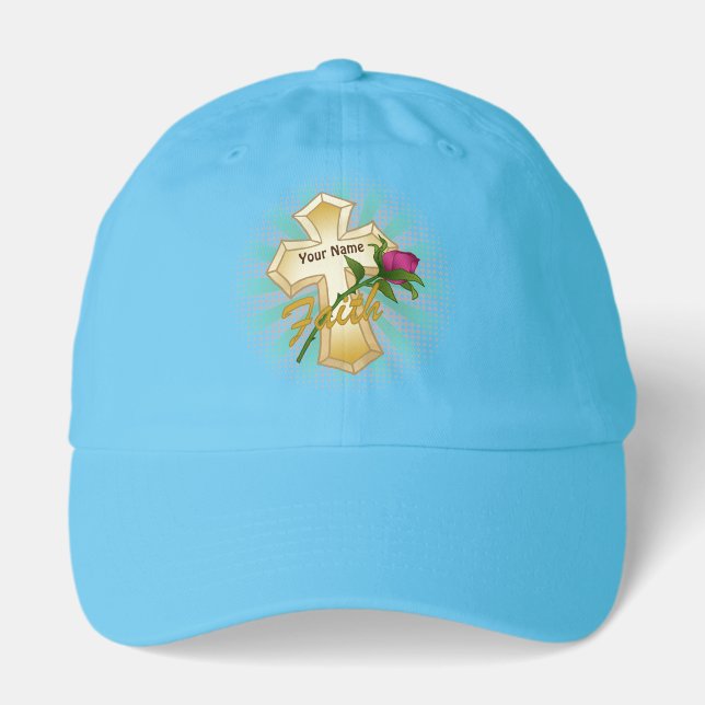 Faith Rose Christian Cross hat (Front)