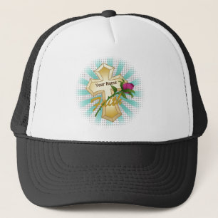 Faith Rose Christian Cross hat