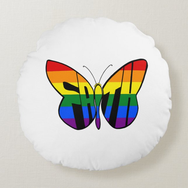 faith  round pillow (Front)