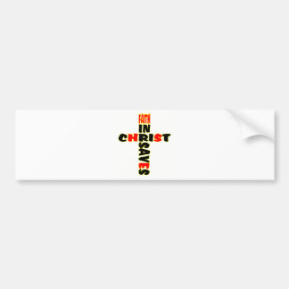 Faith Saves Cross Bumper Sticker