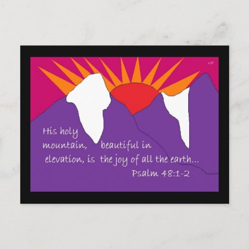 Faith Series Psalm 481_2 Faith Scripture Art Postcard