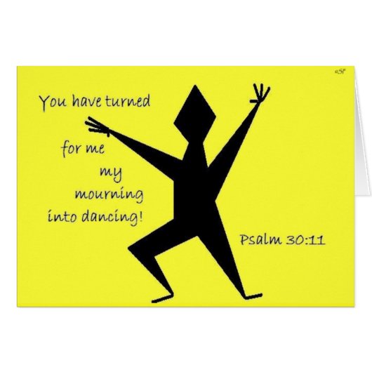 Faith Series Yellow Psalm 30:11 Scripture Art Cards (Front Horizontal)