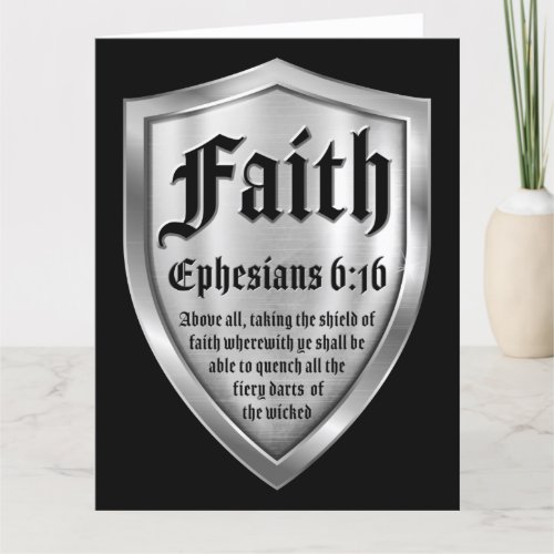 Faith Shield Christian Faith Bible Verse Ephesians Thank You Card