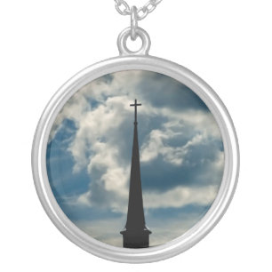 Faith Silver Plated Necklace