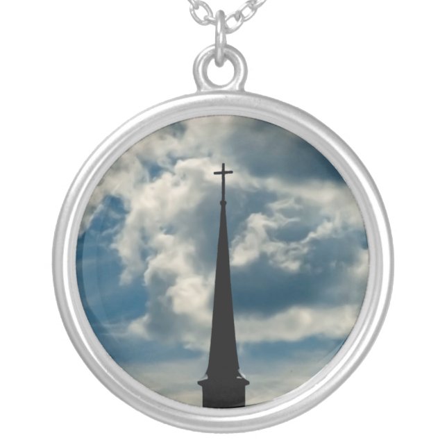 Faith Silver Plated Necklace (Front)