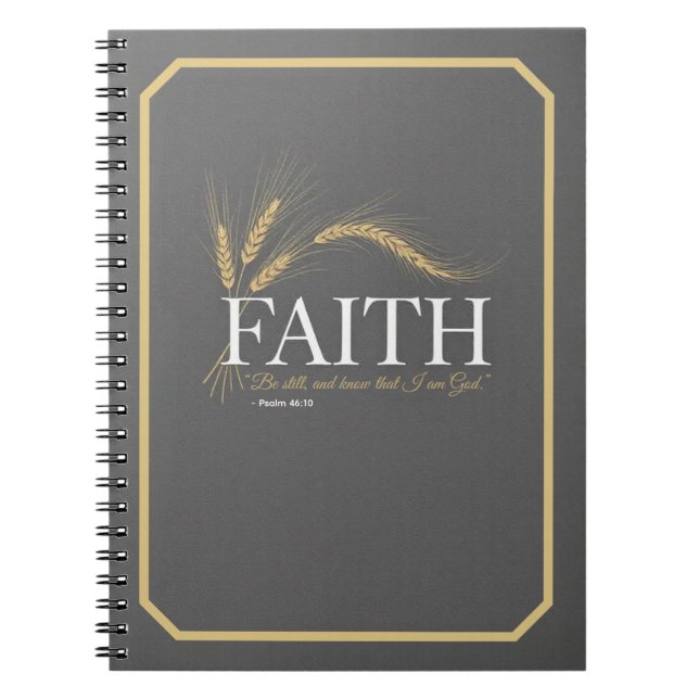"Faith" Statement Journal - Minimalist Typography  (Front)
