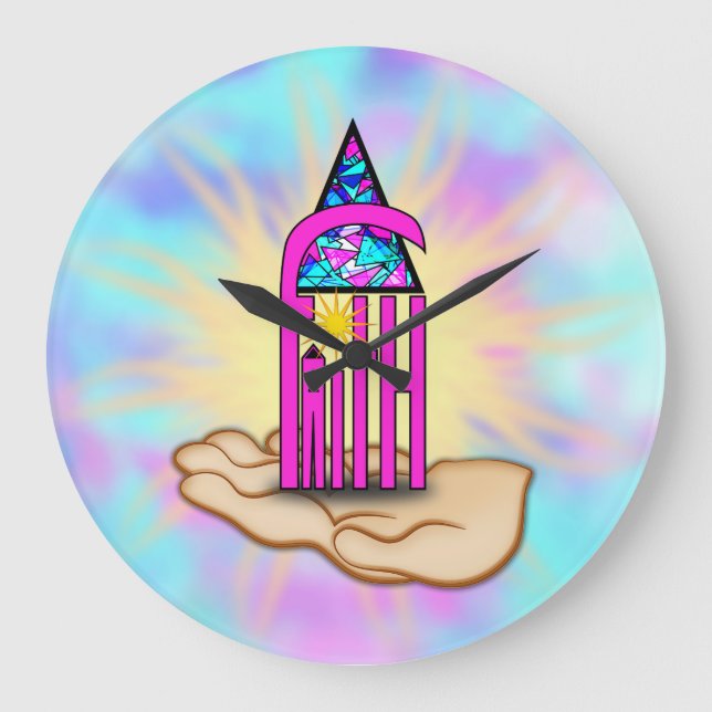 Faith ~ Steeple Large Clock (Front)