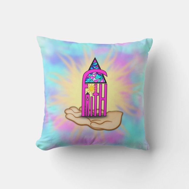 Faith ~ Steeple Throw Pillow (Front)