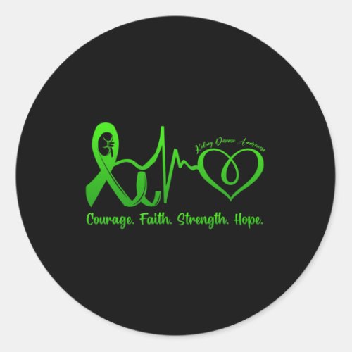 Faith Strength Hope Kidney Disease Awareness 1  Classic Round Sticker