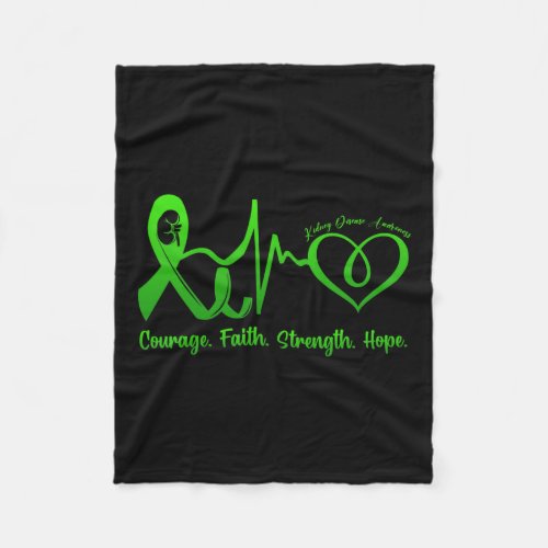 Faith Strength Hope Kidney Disease Awareness 1  Fleece Blanket