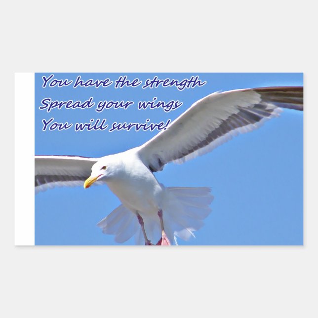 Faith & Strength_ Rectangular Sticker (Front)