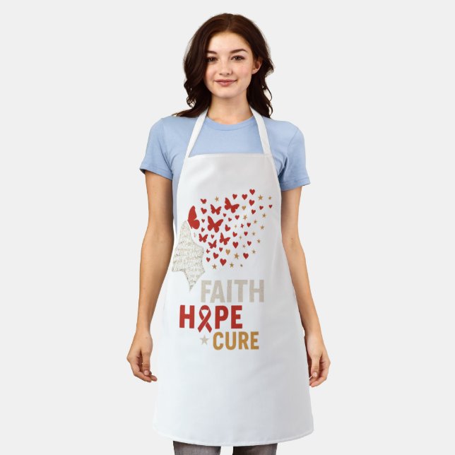 Faith, Strength & Wings – Hope Lives On Awareness  Apron (Worn)
