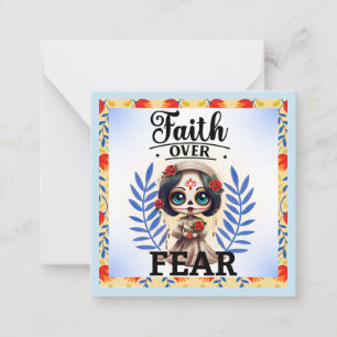 Faith Sugar Skull  Note Card