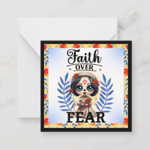 Faith Sugar Skull Note Card