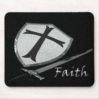 FAITH sword and shield Mouse Pad