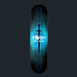 Faith Sword Skateboard<br><div class="desc">Faith Sword Skateboard. Custom text to what you want it to say.</div>