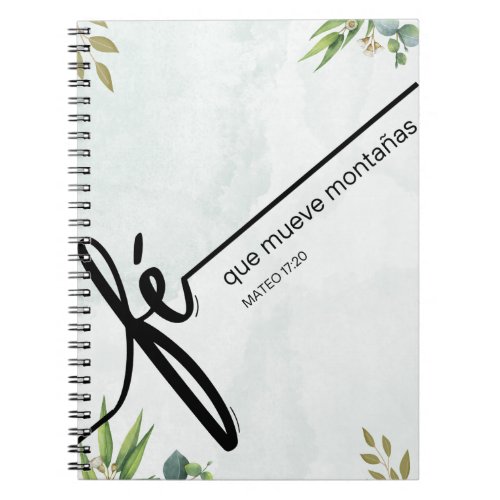 Faith that Move Mountains _ Notebook Spanish