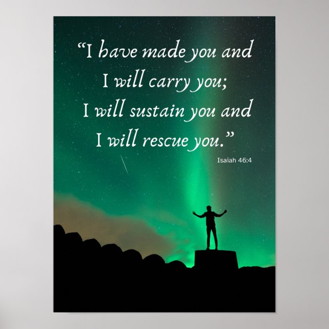 Faith That Never Fades –  Isaiah 46:4 Poster (Front)