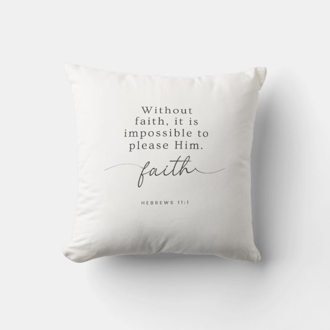Faith that rests in truth. Throw pillow. Pillow (Front)