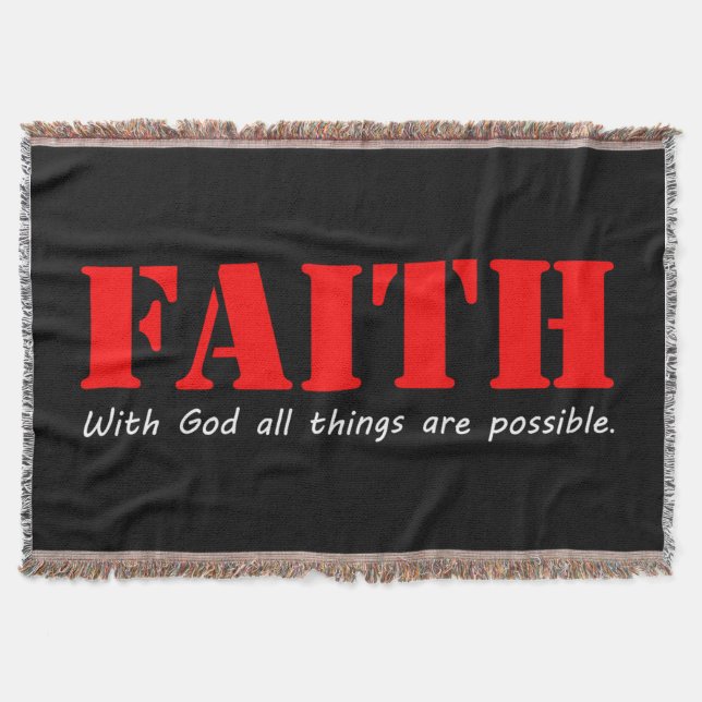 Faith Throw Blanket (Front)